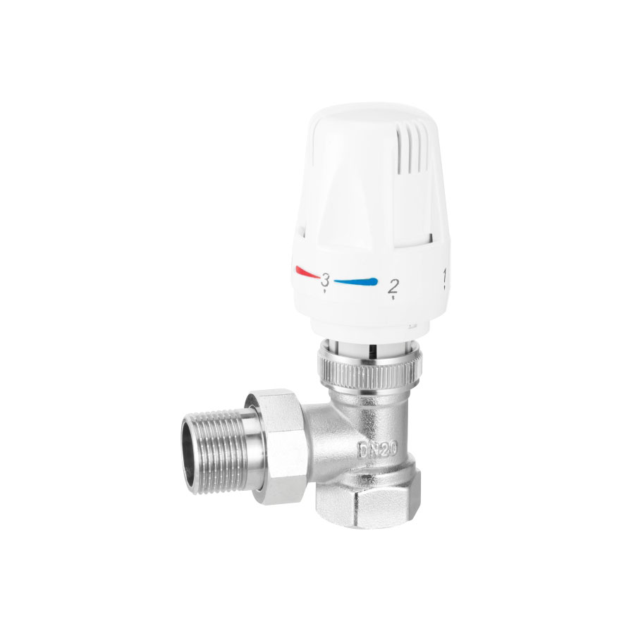 Brass automatic angle type temperature control valve