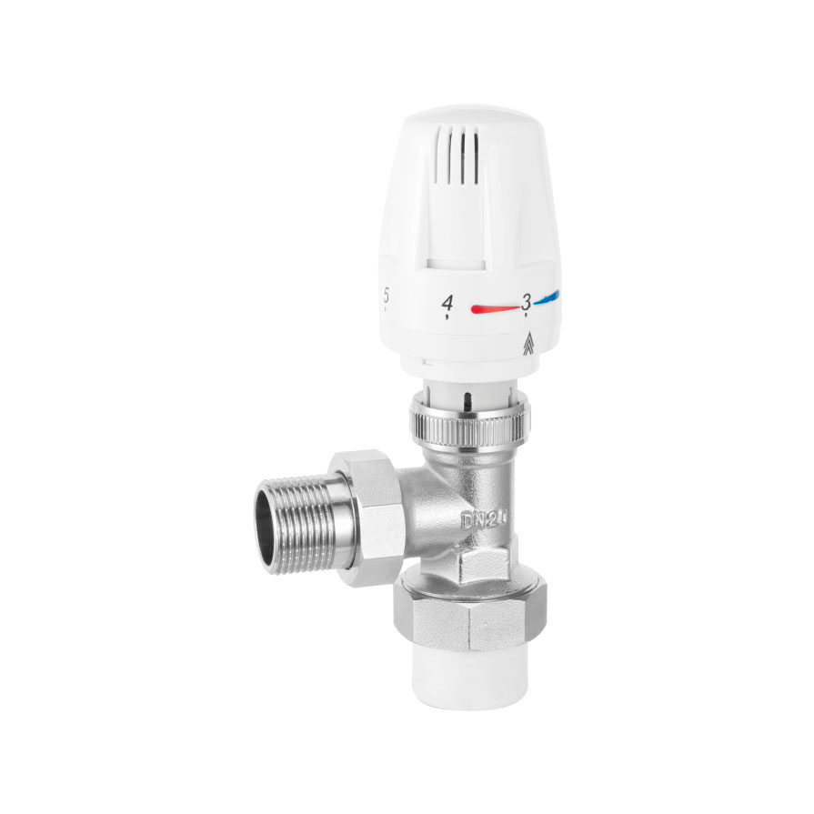 Brass automatic hot-melt angle type temperature control valve
