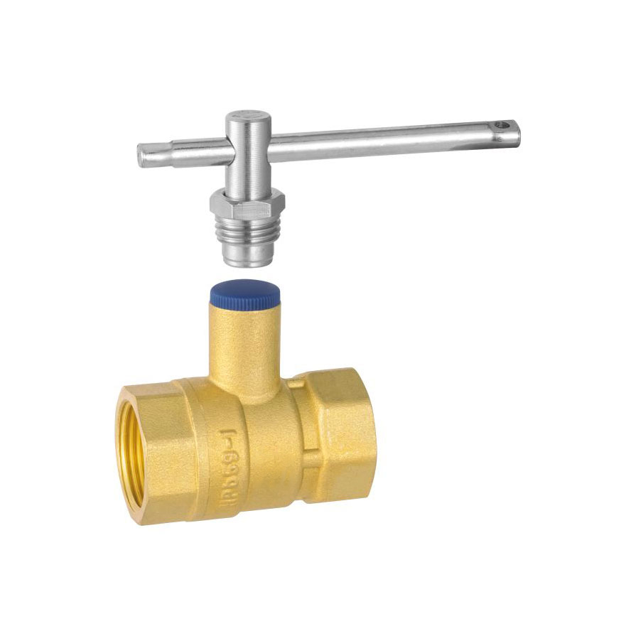 Brass magnetic lockable ball valve