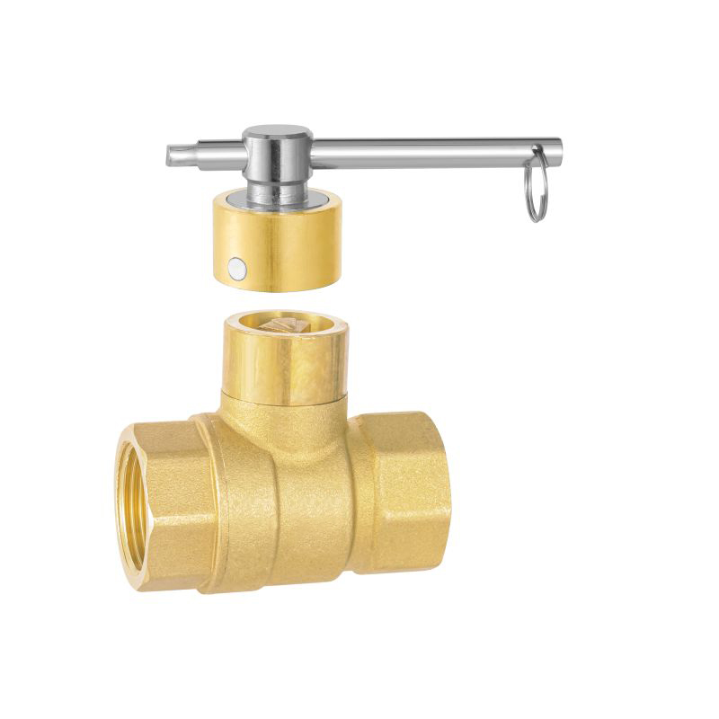 Brass magnetic lock ball valve