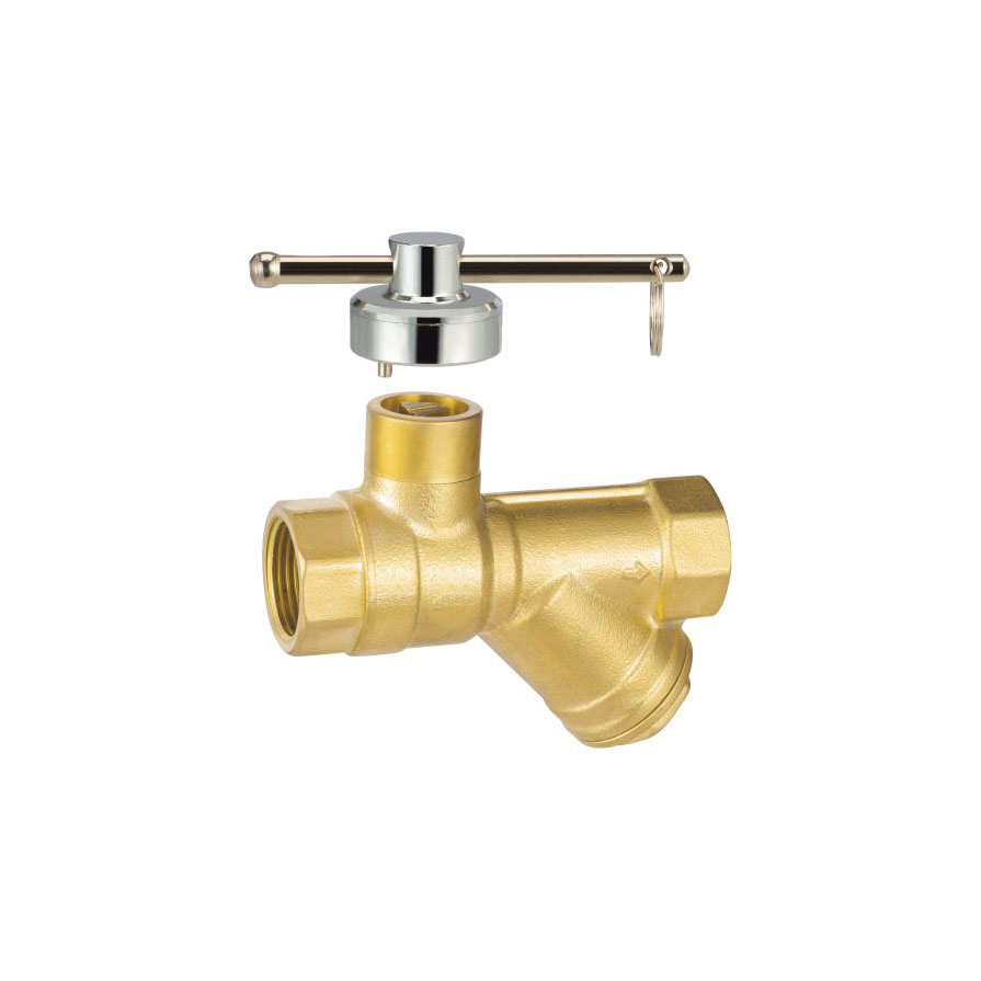 Brass magnetic lockable filter ball valve