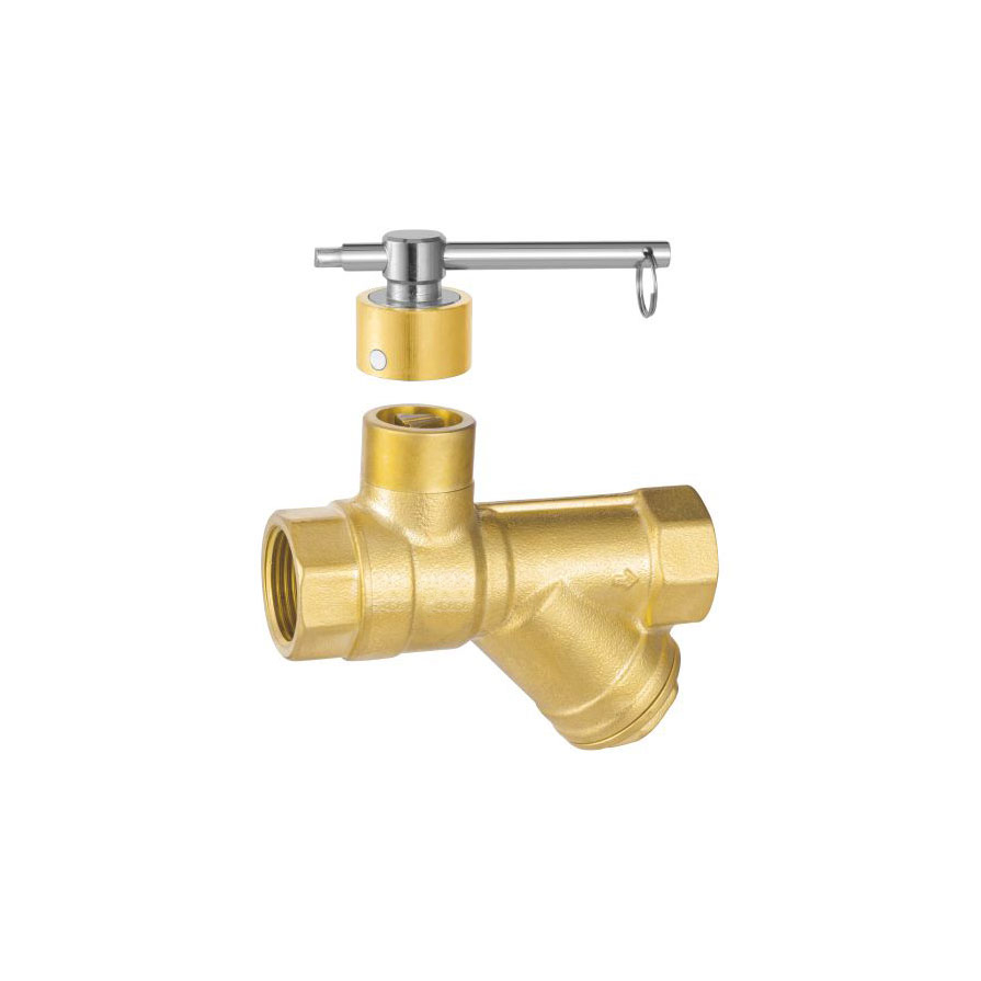 Brass magnetic lock filter ball valve