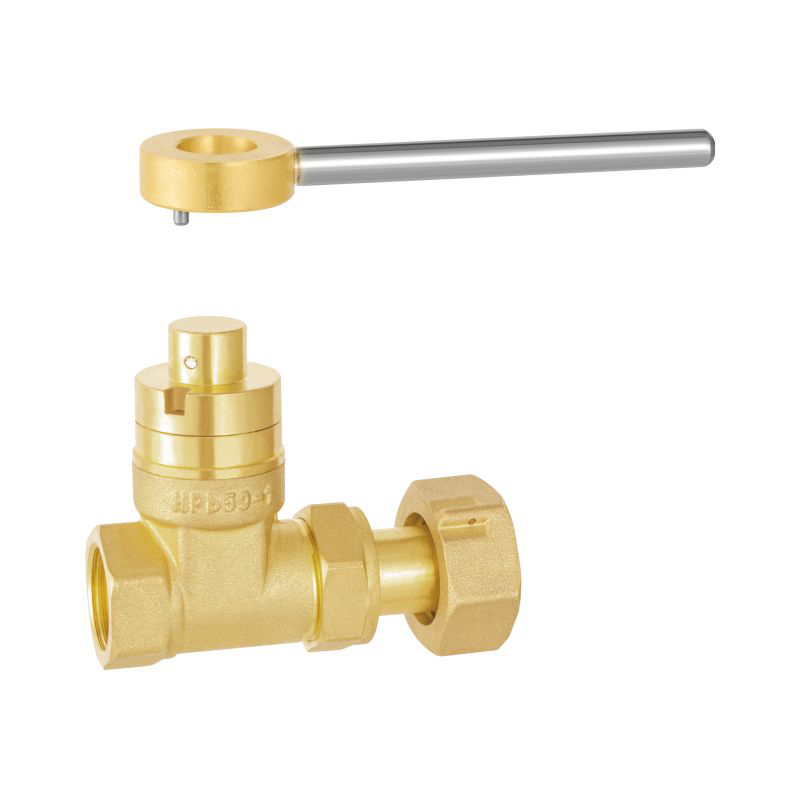 Brass magnetic lock type water meter gate valve