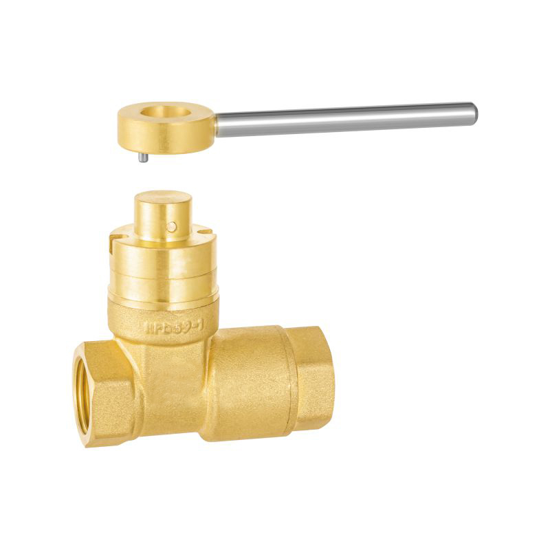Brass magnetic lockable check gate valve Brass magnetic lockable check gate valve