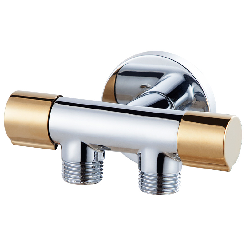 One in Two Out Brass Shower Angle Valve